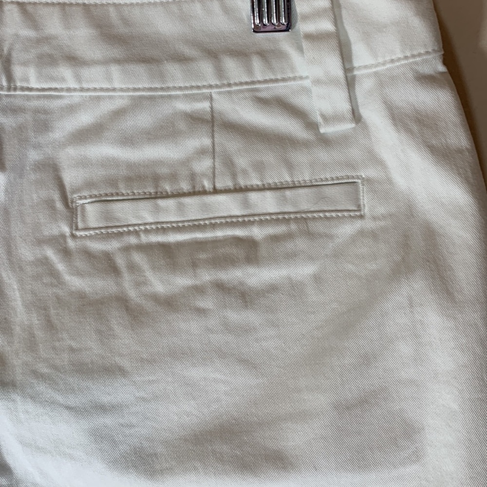 NWOT Lands' End Women Chino 7 Inch Short White Petite 4 - Picture 4 of 9